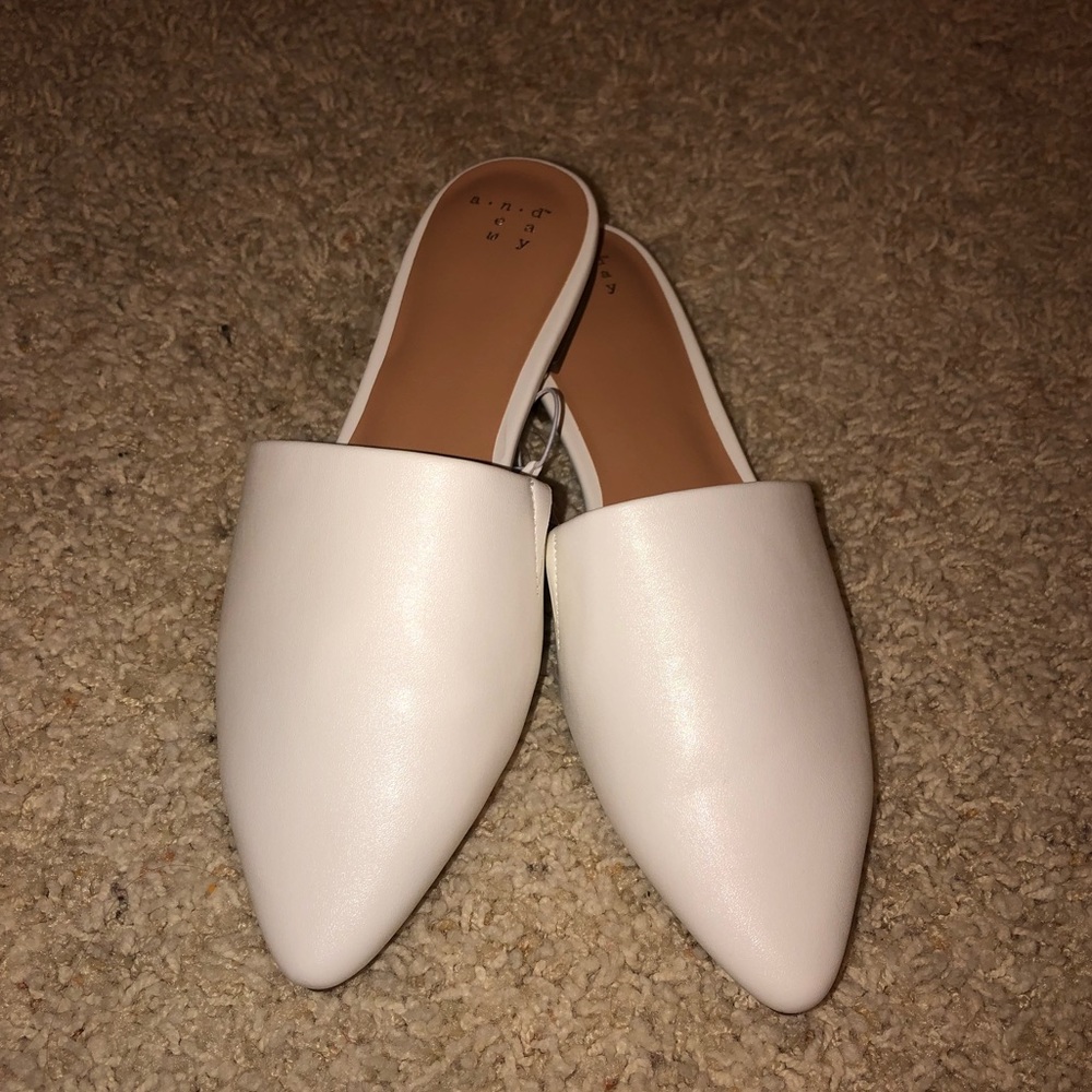A NEW DAY white mules